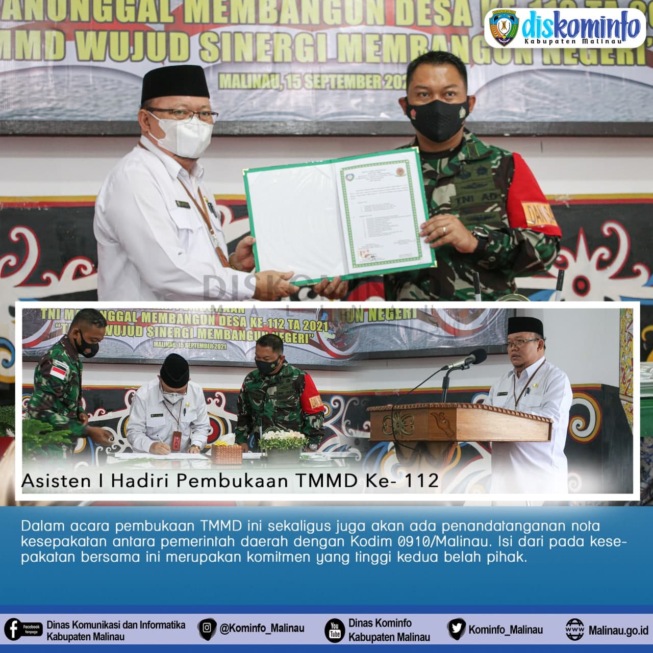 Asisten I Hadiri Pembukaan TMMD Ke-112