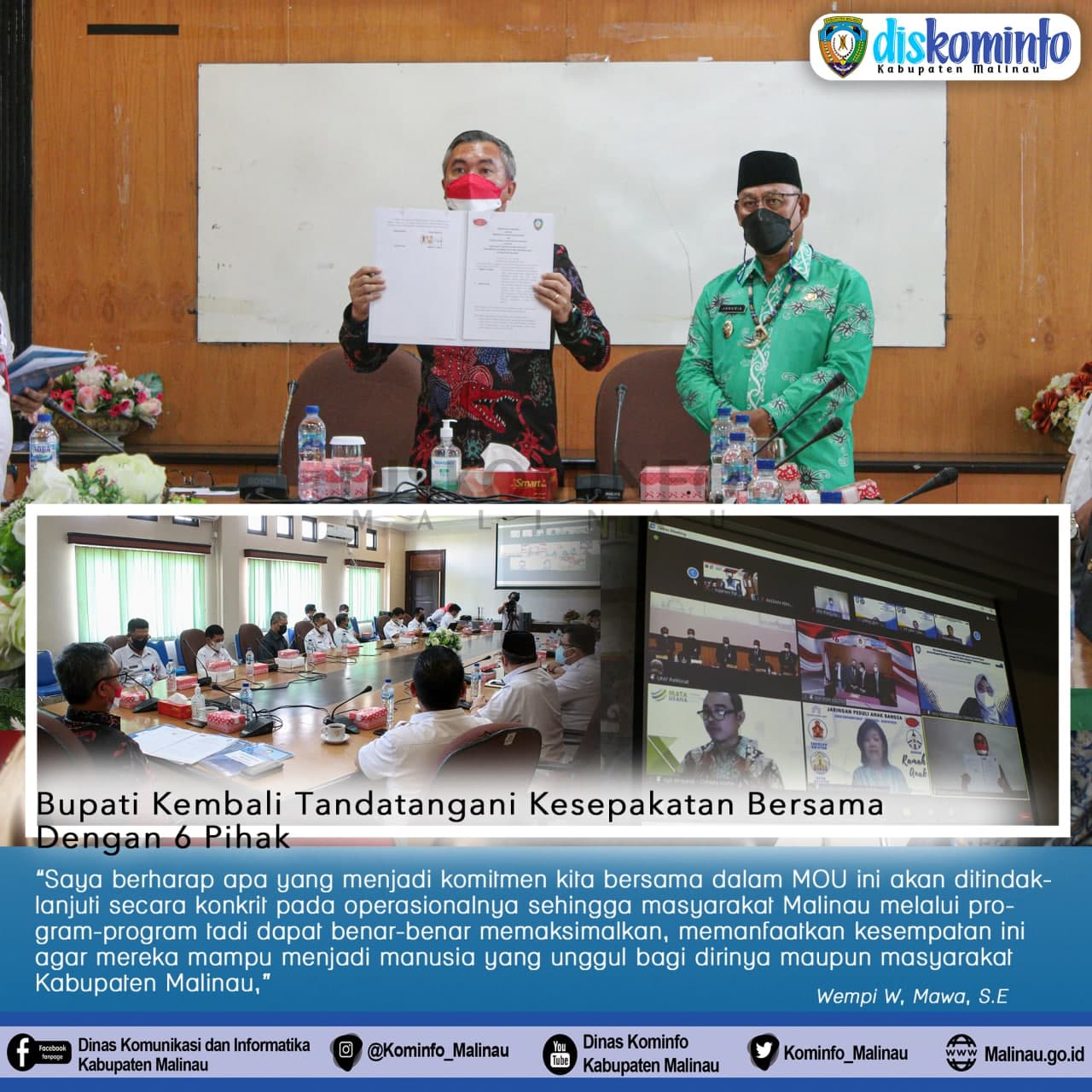 Bupati Kembali Tandatangani Kesepakatan Bersama Dengan 6 Pihak