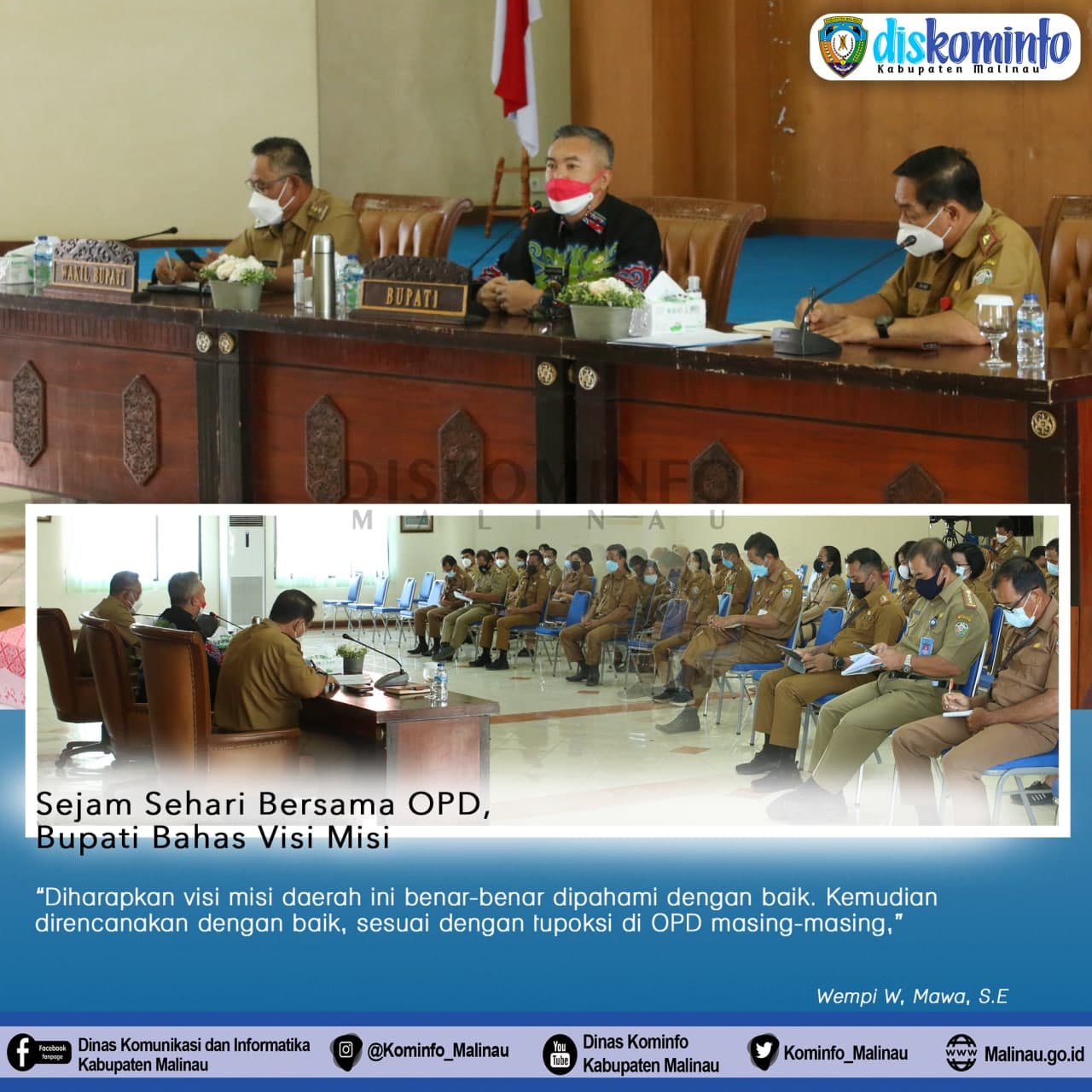 Sejam Sehari Bersama OPD, Bupati Bahas Visi Misi