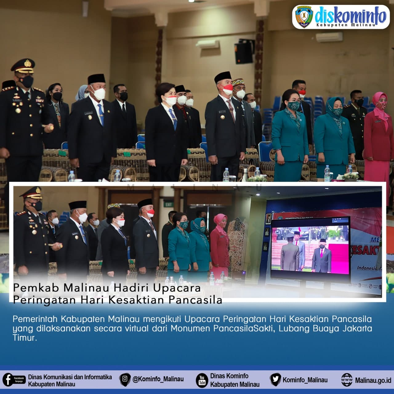 Pemkab Malinau Hadiri Upacara Peringatan Hari Kesaktian Pancasila