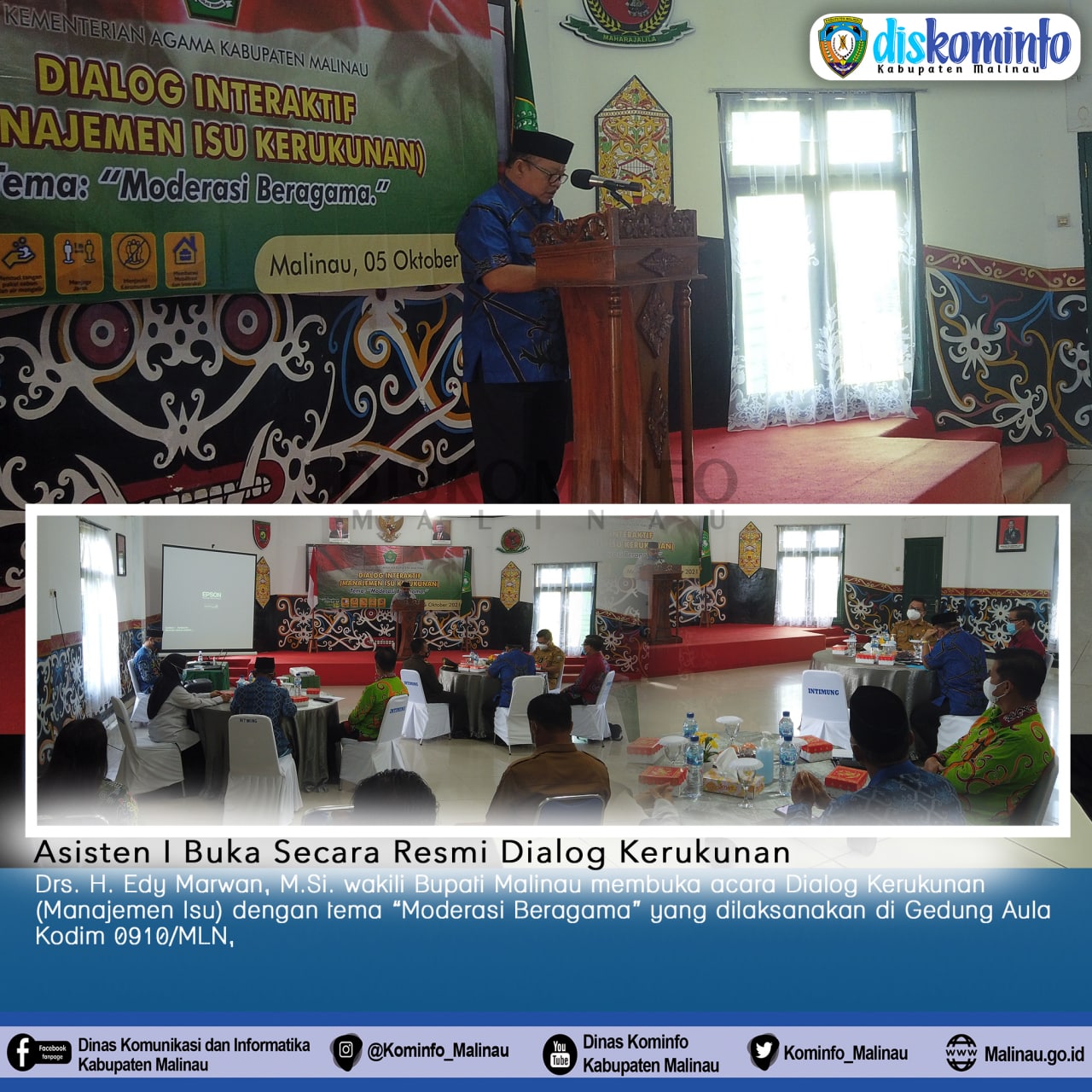 Asisten I Buka Secara Resmi Dialog Kerukunan