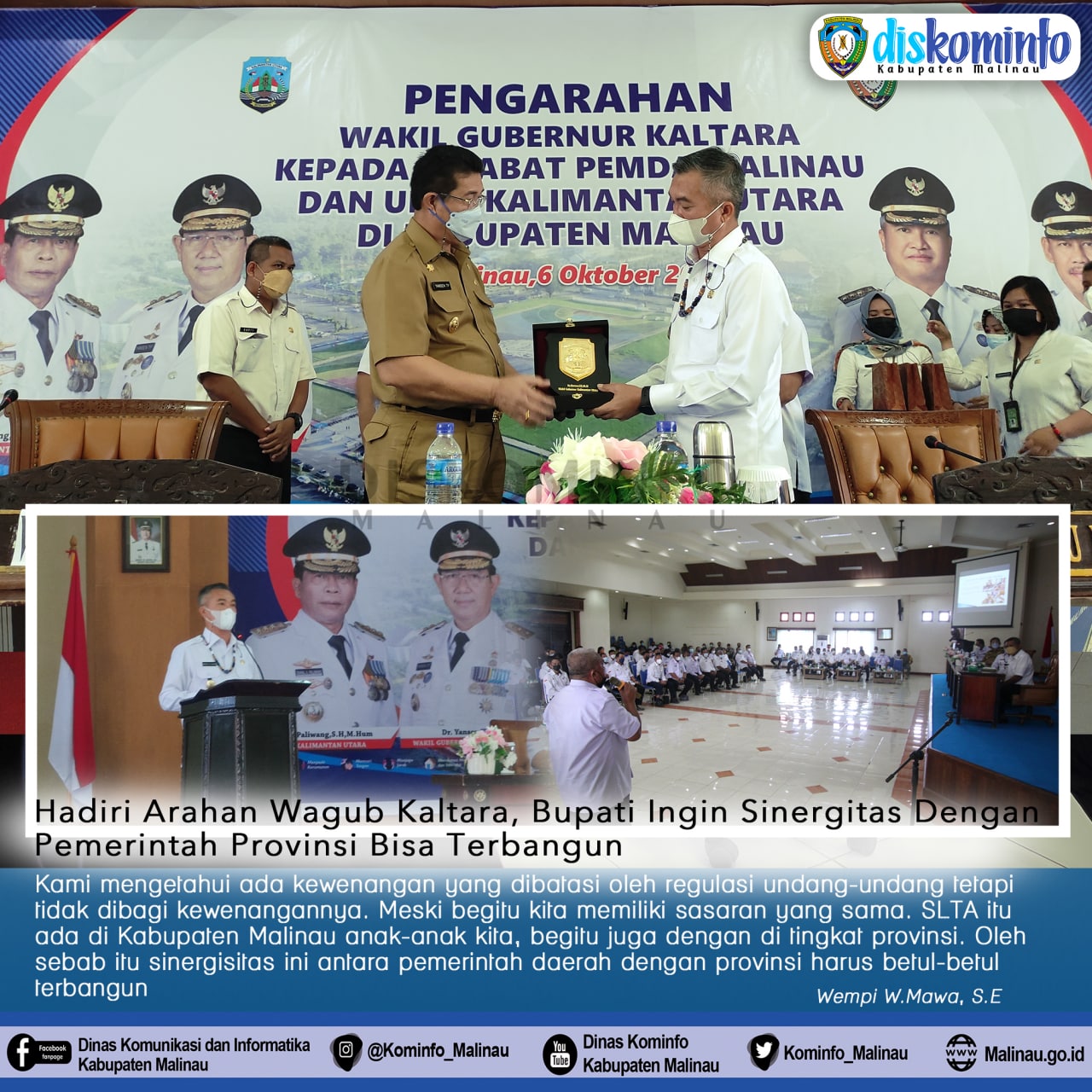 Hadiri Arahan Wagub Kaltara, Bupati Ingin Sinergitas Dengan Pemerintah Provinsi Bisa Terbangun