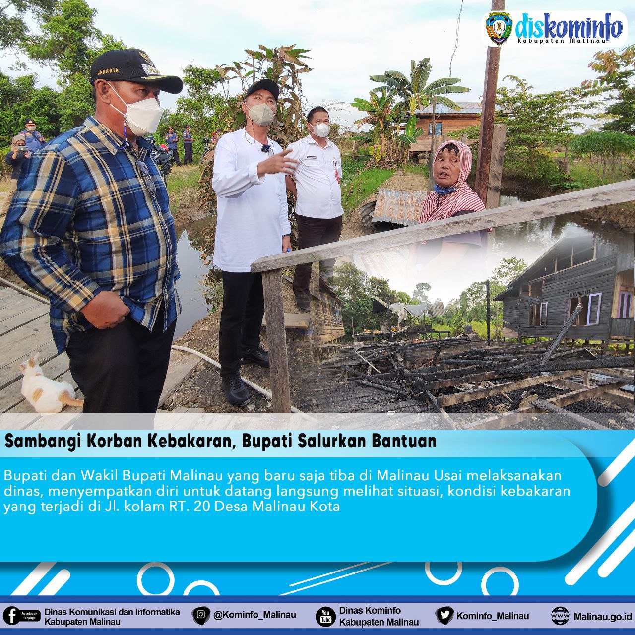 Sambangi Korban Kebakaran, Bupati Salurkan Bantuan