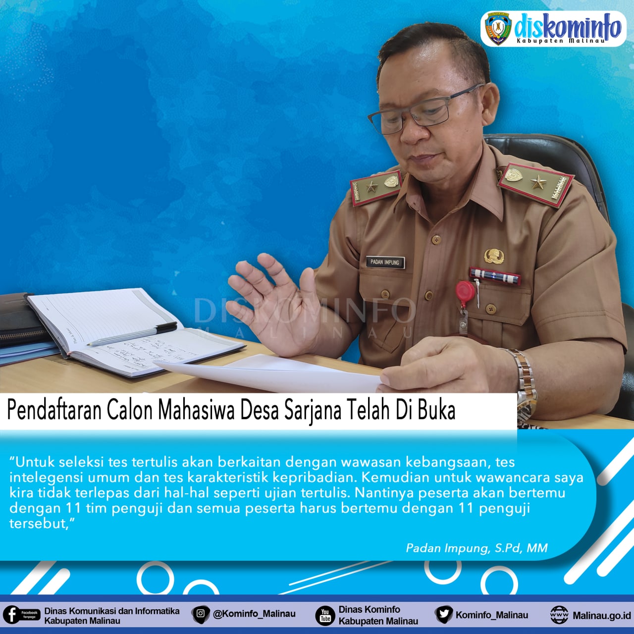 Pendaftaran Calon Mahasiwa Desa Sarjana Telah Di Buka