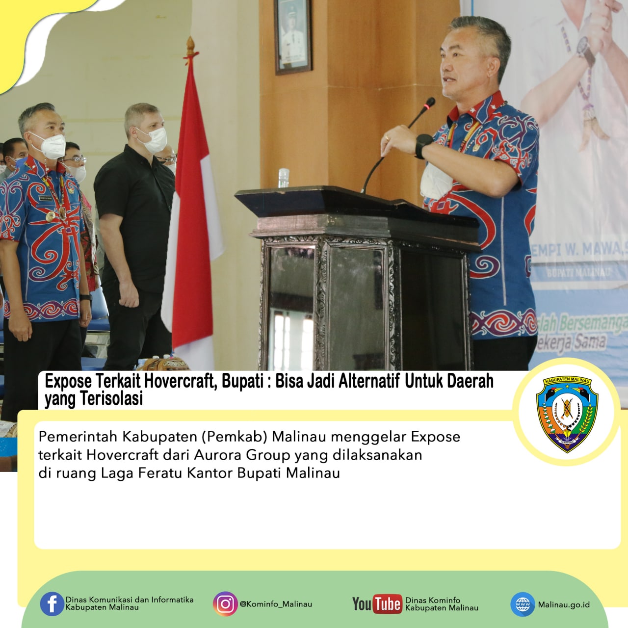 Expose Terkait Hovercraft, Bupati : Bisa Jadi Alternatif Untuk Daerah yang Terisolasi