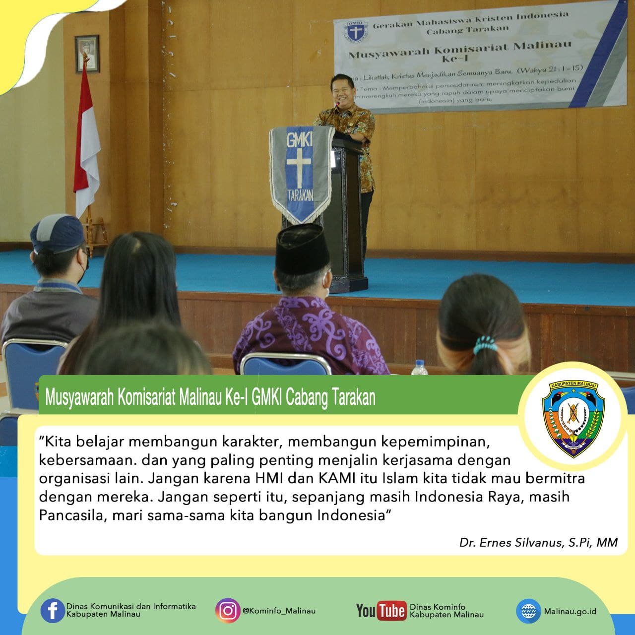 Sekda Buka Secara Resmi Musyawarah Komisariat Malinau Ke- I GMKI Cabang Tarakan