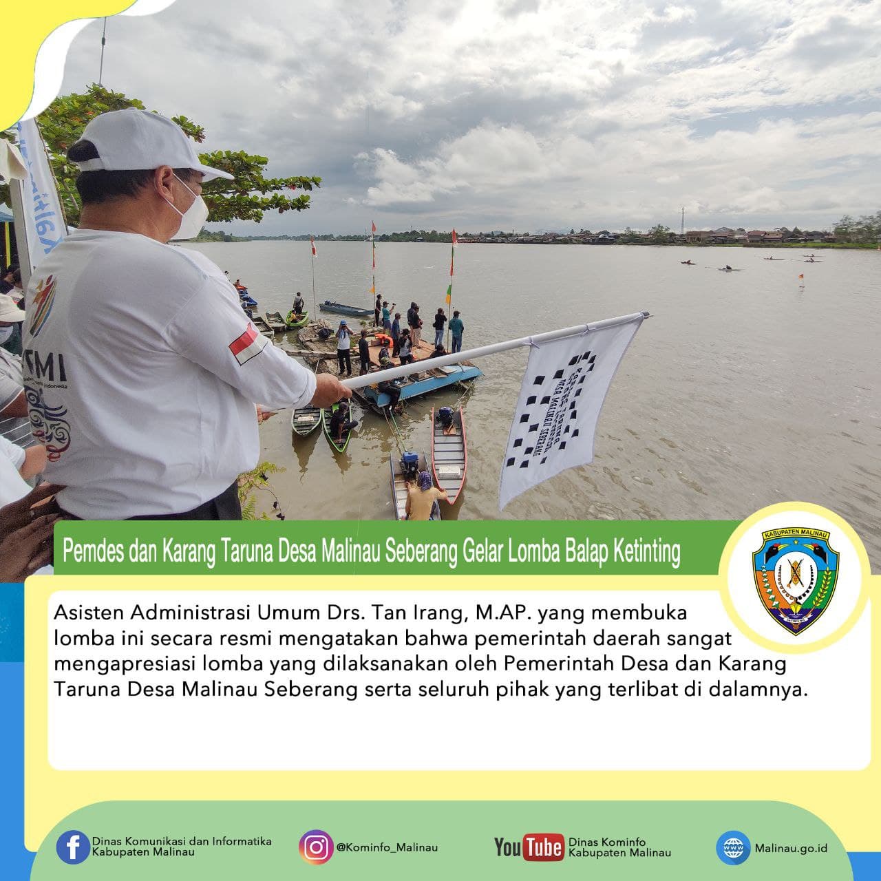 Pemdes dan Karang Taruna Desa Malinau Seberang Gelar Lomba Balap Ketinting