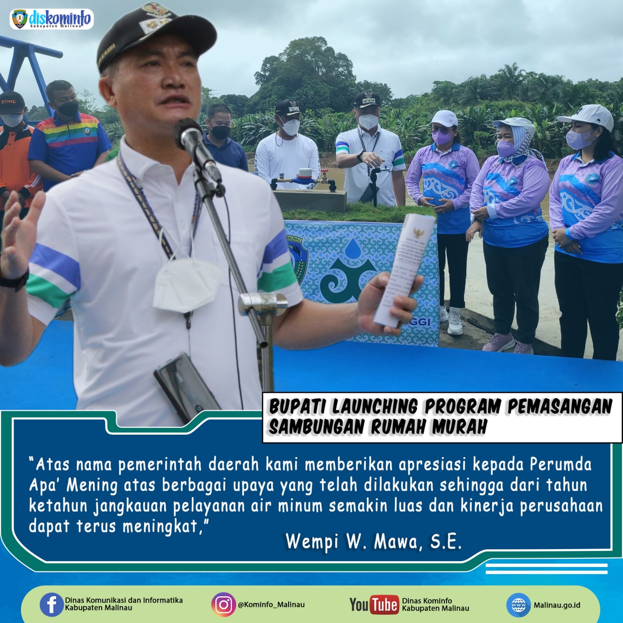 Bupati Launching Program Pemasangan Sambungan Rumah Murah