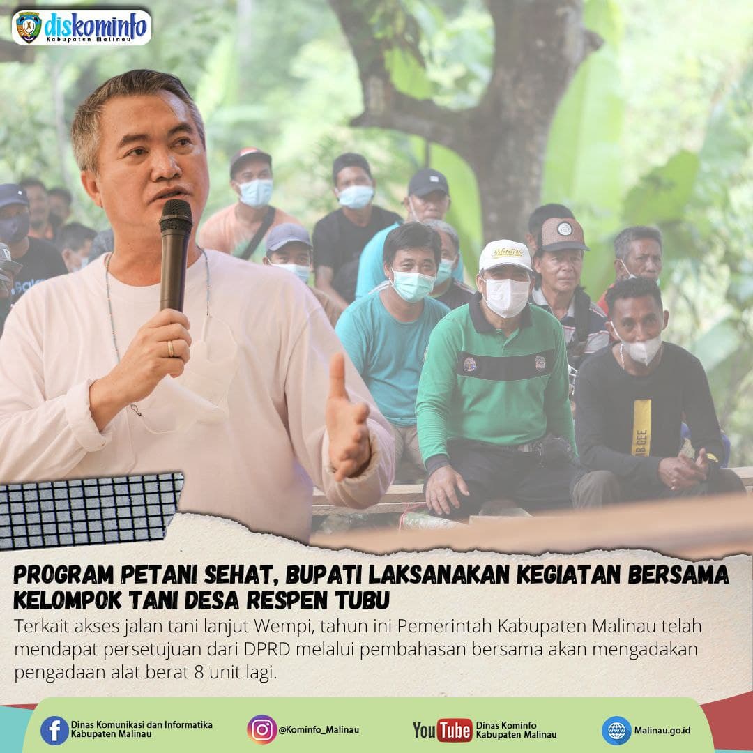 Program Petani Sehat, Bupati Laksanakan Kegiatan Bersama Kelompok Tani Desa Respen Tubu