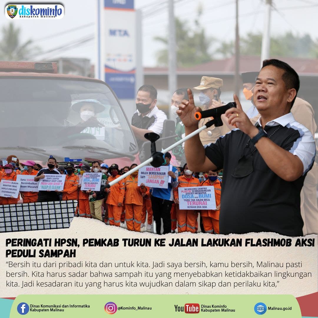 Peringati HPSN, Pemkab Turun Ke Jalan Lakukan Flashmob Aksi Peduli Sampah
