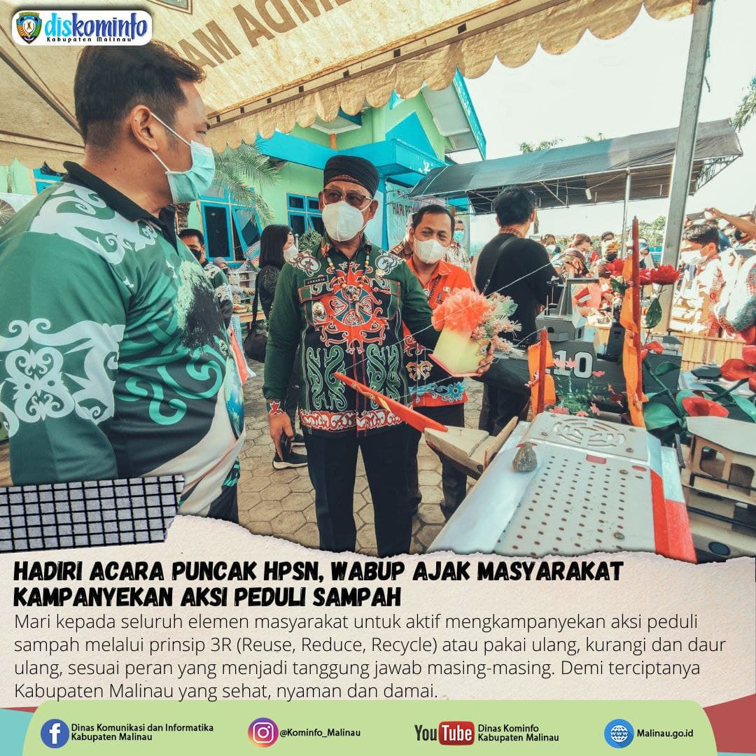 Hadiri Acara Puncak HPSN, Wabup Ajak Masyarakat Kampanyekan Aksi Peduli Sampah