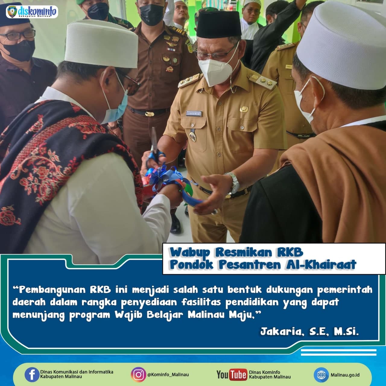 Wabup Resmikan RKB Pondok Pesantren Al-Khairat