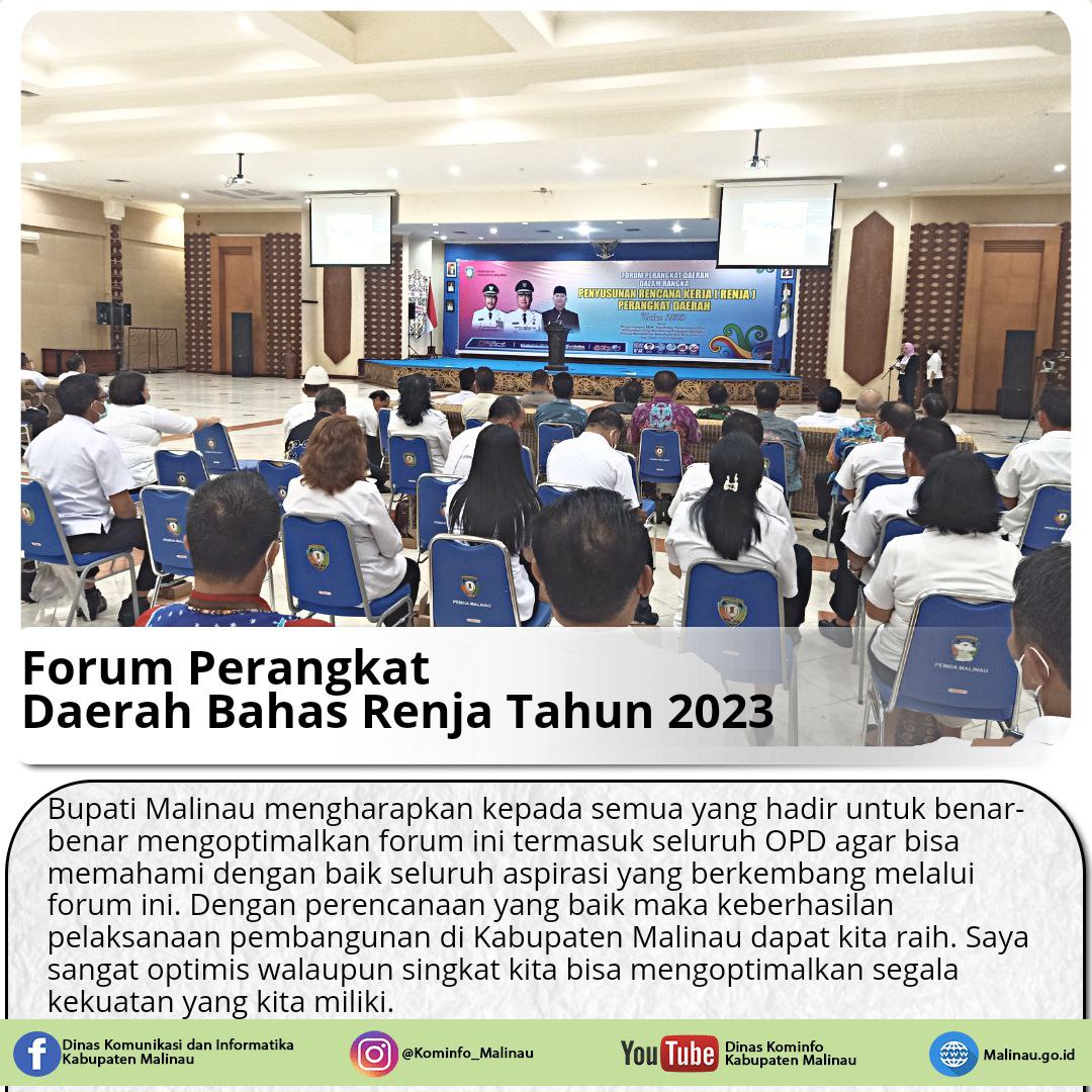 Bupati Buka Forum Perangkat Daerah Bahas Renja Tahun 2023