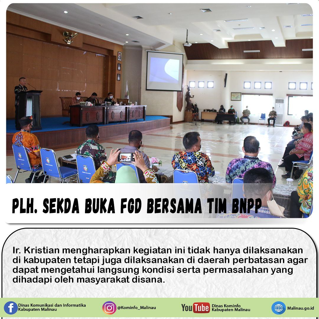 Plh. Sekda Buka FGD Bersama Tim BNPP
