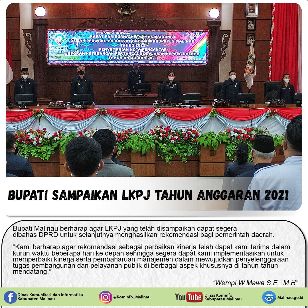 Bupati Sampaikan LKPJ Tahun Anggaran 2021