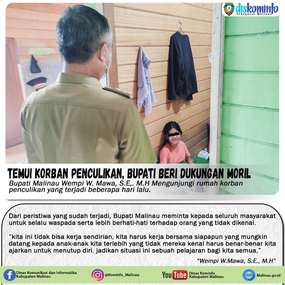 Temui Korban Penculikan, Bupati Beri Dukungan Moril