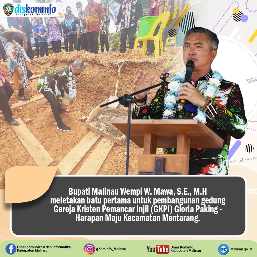 Bupati Letakkan Batu Pertama Pembangunan GKPI Gloria Paking-Harapan Maju