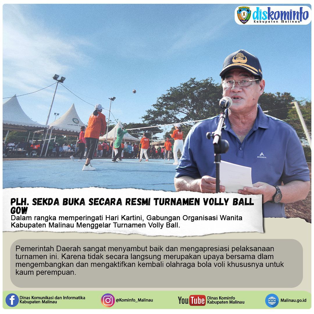 Plh. Sekda Buka Secara Resmi Turnamen Volly Ball GOW