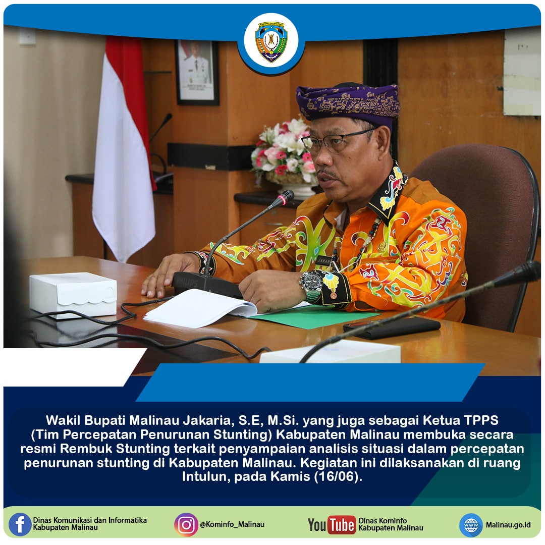 Wabup Buka Secara Resmi Rembuk Stunting Kabupaten Malinau