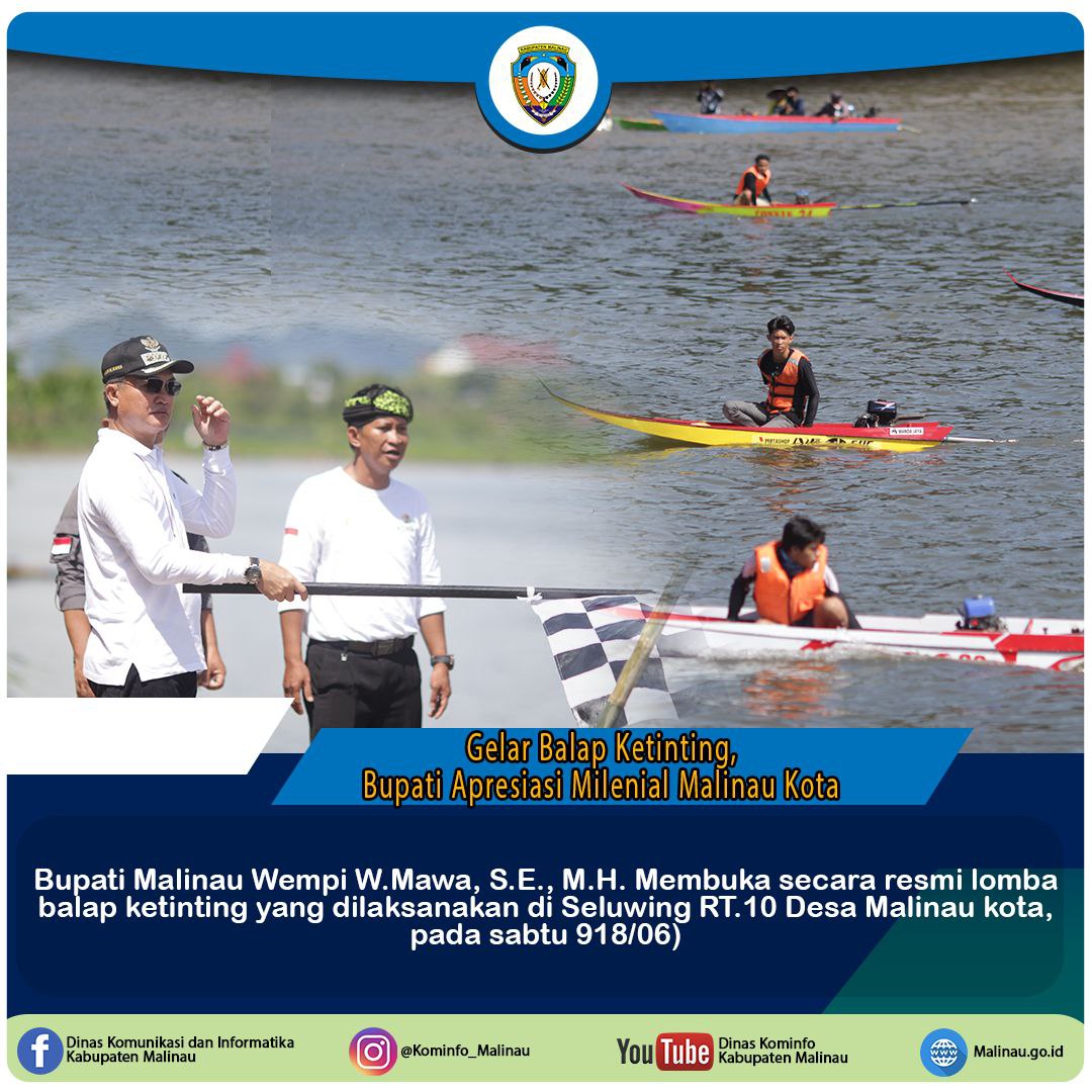 Gelar Lomba Balap Perahu Ketinting, Bupati Apresiasi Milenial Malinau Kota
