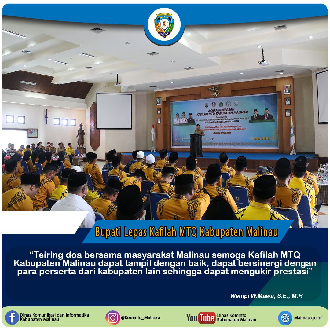 Teriring Doa, Bupati Lepas Kafilah MTQ Kabupaten Malinau