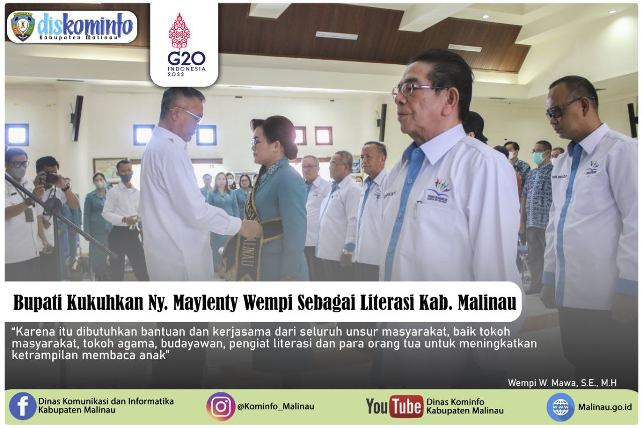 Bupati Kukuhkan Ny. Maylenty Wempi Sebagai Bunda Literasi Kab. Malinau