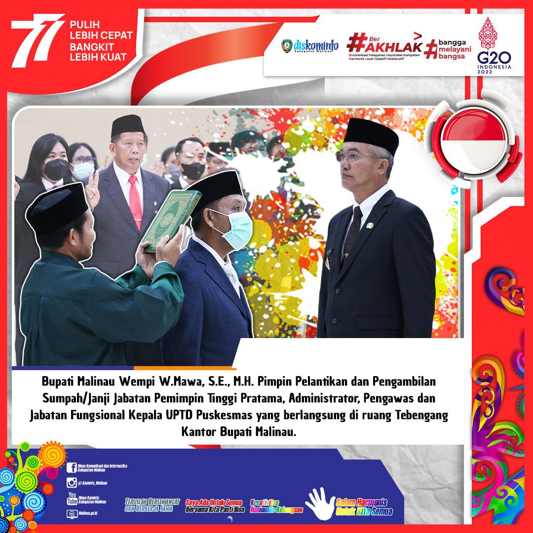 Bupati Lantik JPTP, Administrator, Pengawas dan Jafung Kepala Puskesmas