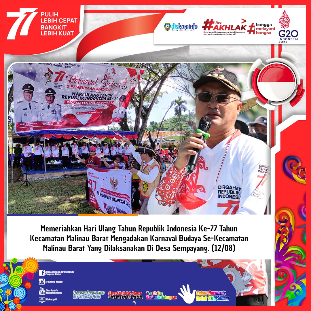 Pemerintah Kecamatan dan Desa Malinau Barat Gelar Karnaval Budaya