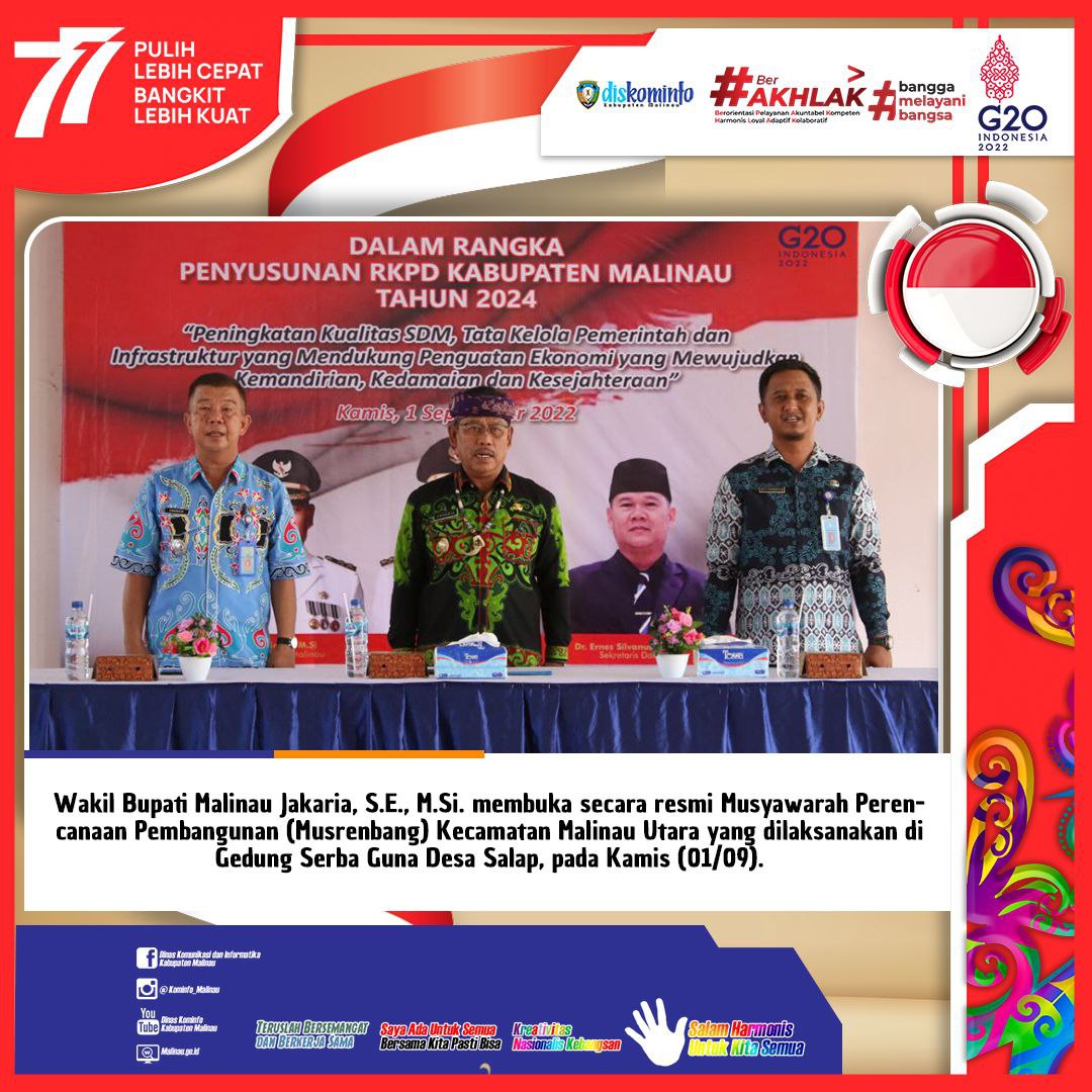 Wabup Buka Secara Resmi Musrenbang Kecamatan Malinau Utara