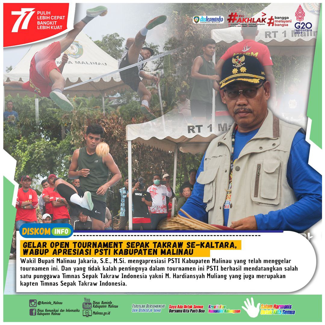 Gelar Open Tournament Sepak Takraw se-Kaltara, Wabup Apresiasi PSTI Kabupaten Malinau