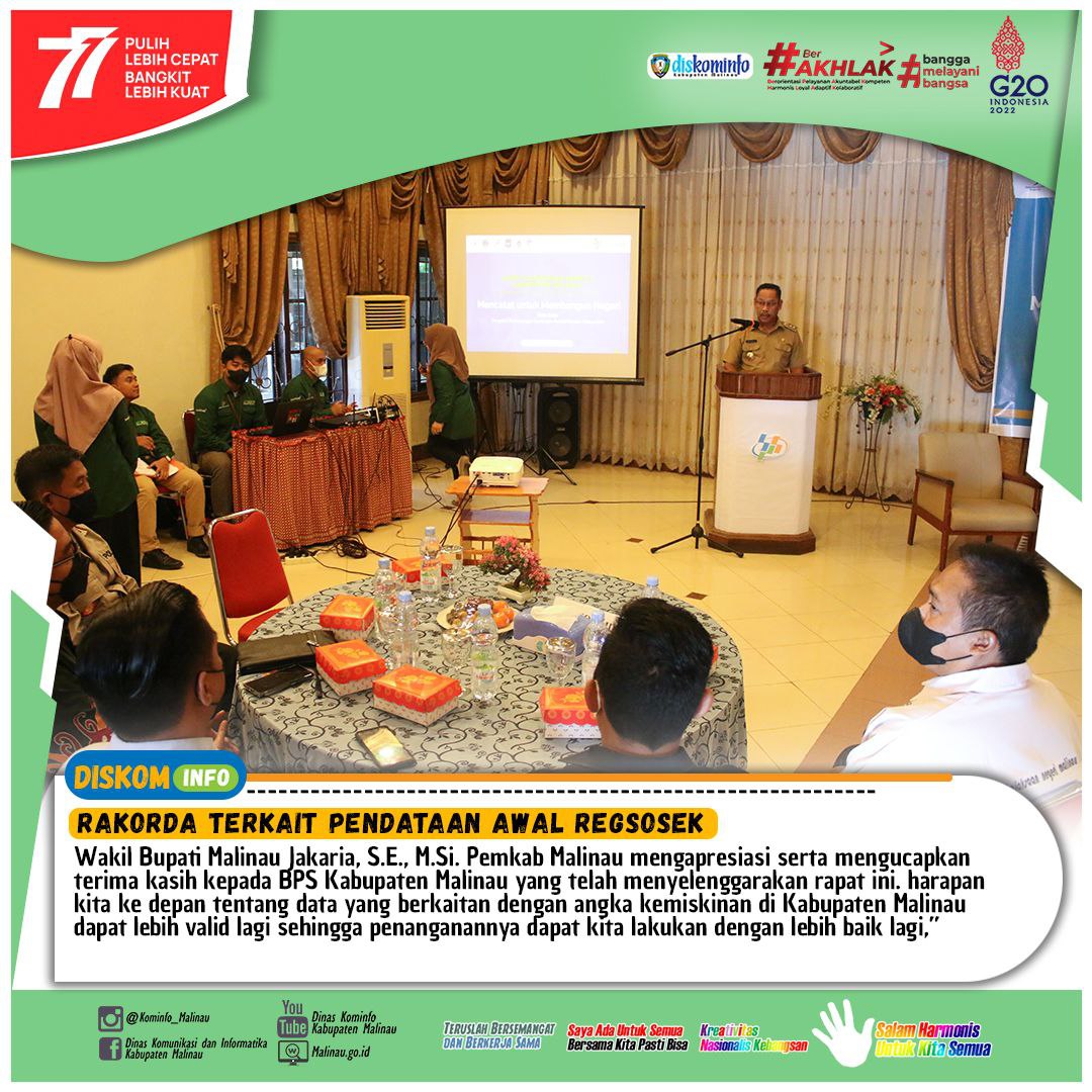 Wabup Buka Rakorda Terkait Pendataan Awal Regsosek