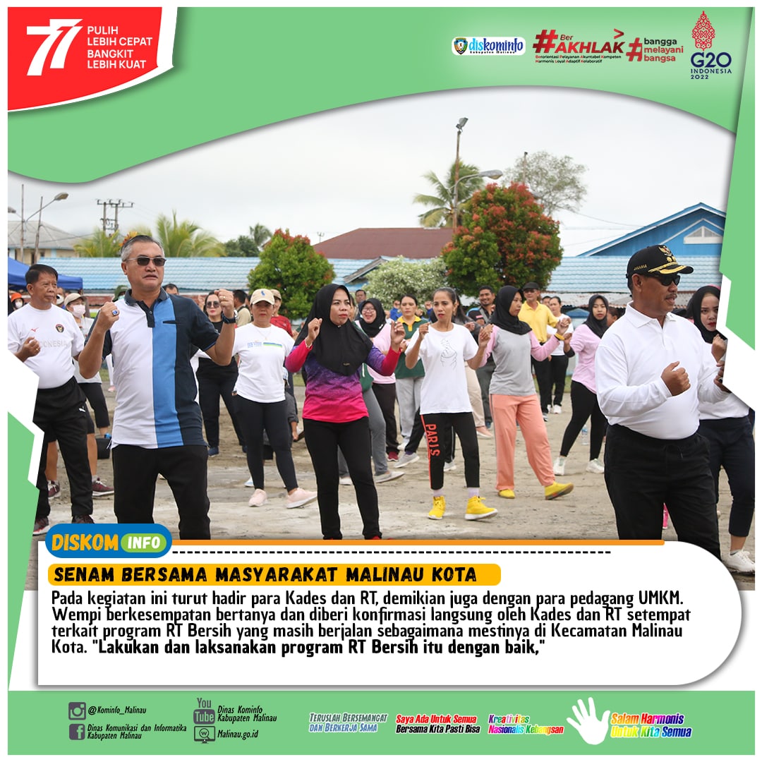 Bupati Ikuti Senam Bersama Masyarakat Malinau Kota