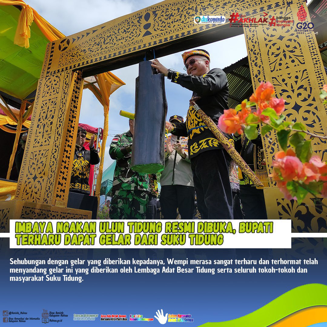 Imbaya Ngakan Ulun Tidung Resmi Dibuka, Bupati Terharu Dapat Gelar dari Suku Tidung