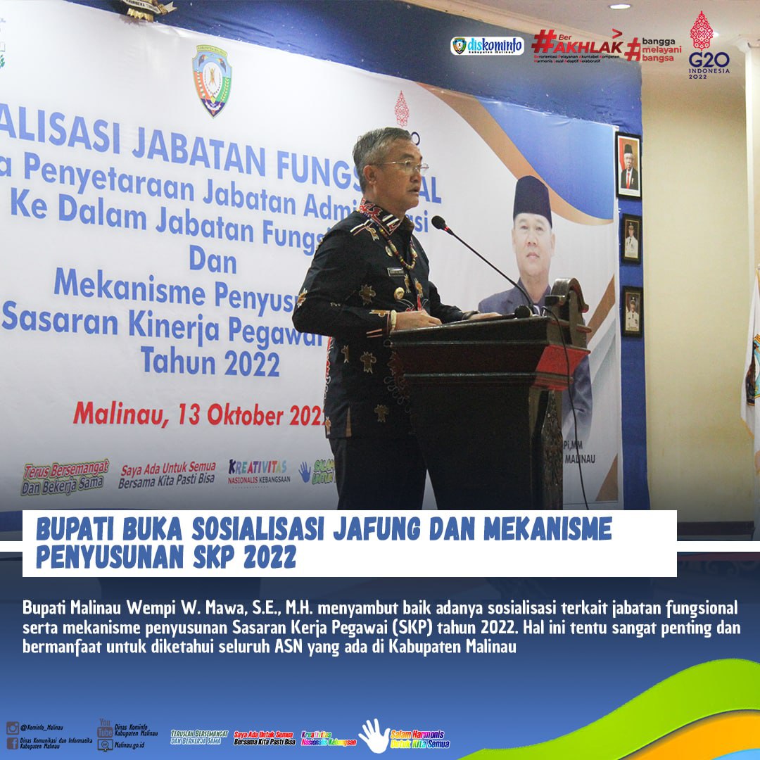 Bupati Buka Sosialisasi Jafung dan Mekanisme Penyusunan SKP 2022