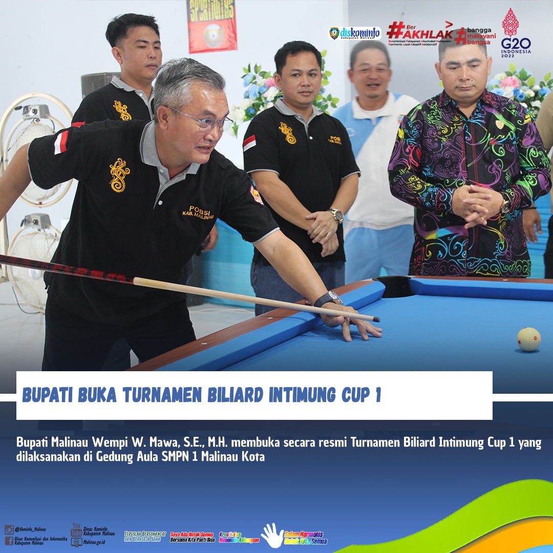 Bupati Buka Turnamen Biliard Intimung Cup 1