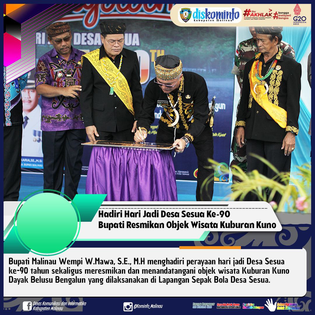 Hadiri Hari Jadi Desa Sesua Ke-90, Bupati Resmikan Objek Wisata Kuburan Kuno