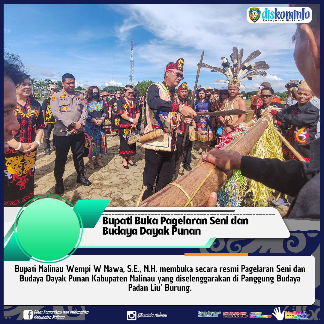 Bupati Buka Pagelaran Seni dan Budaya Dayak Punan