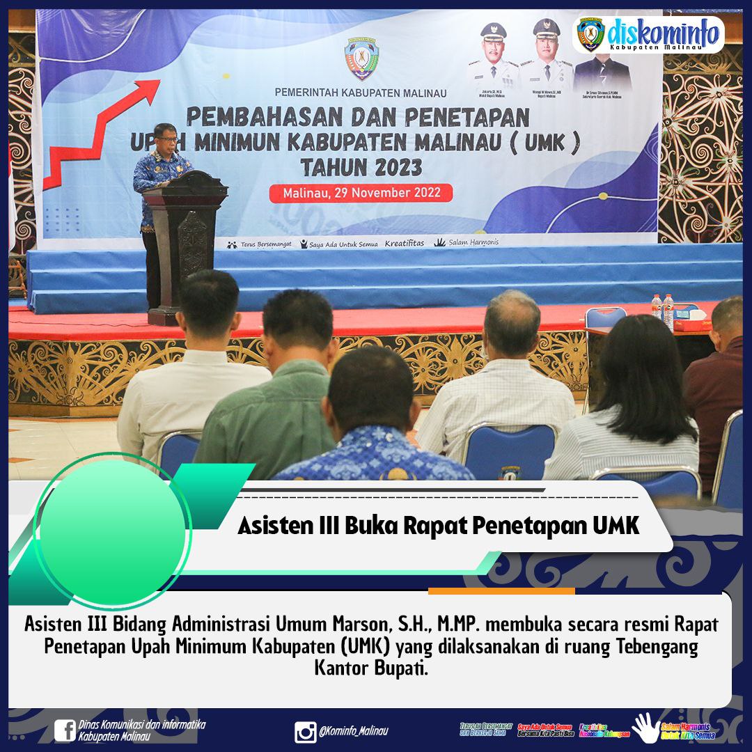 Asisten III Buka Rapat Penetapan UMK