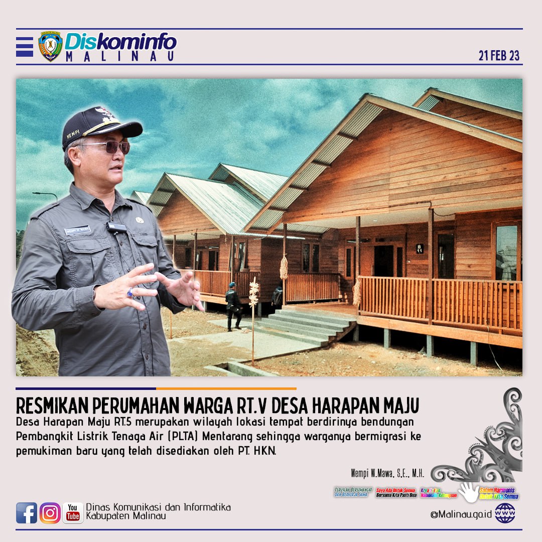 Bupati Resmikan Perumahan Warga RT. 05 Desa Harapan Maju