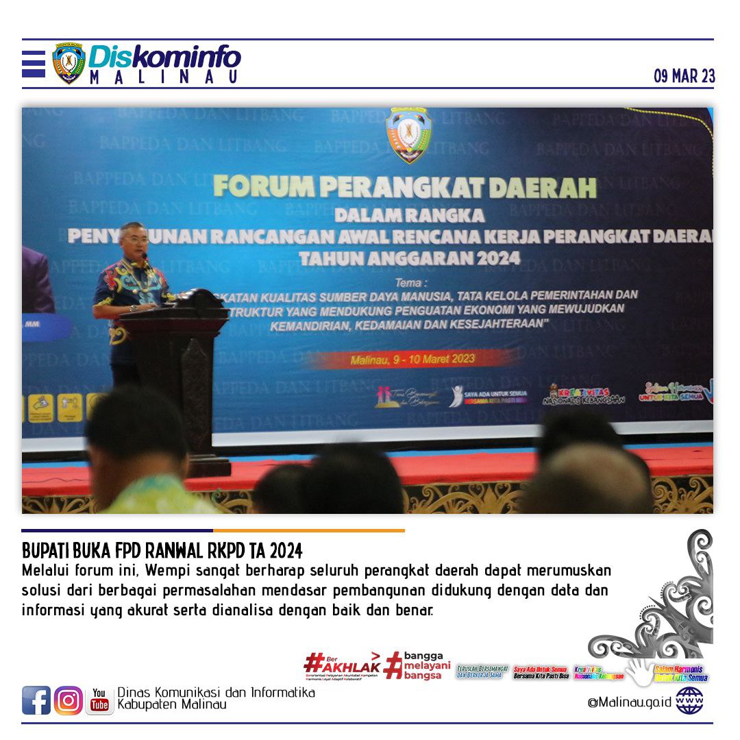 Bupati Buka FPD Ranwal RKPD TA 2024