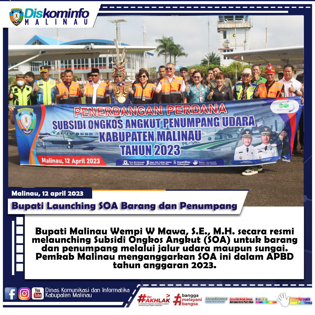 Bupati Launching SOA Barang dan Penumpang