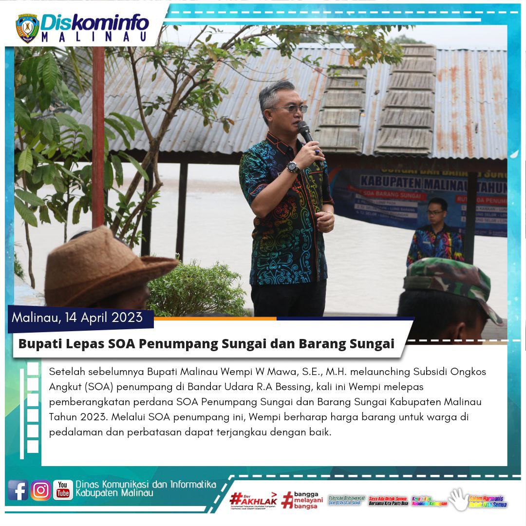 Bupati Lepas SOA Penumpang Sungai dan Barang Sungai