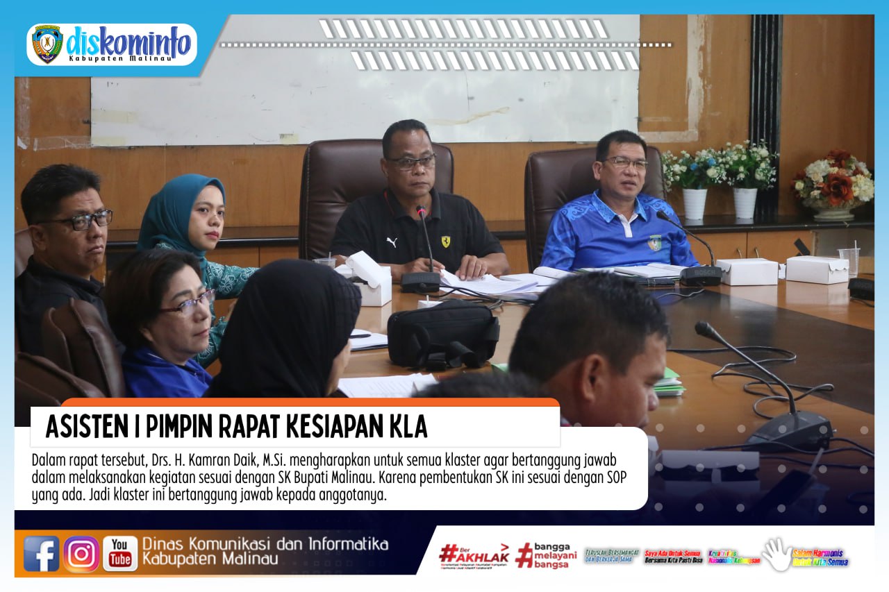 Asisten I Pimpin Rapat Kesiapan KLA