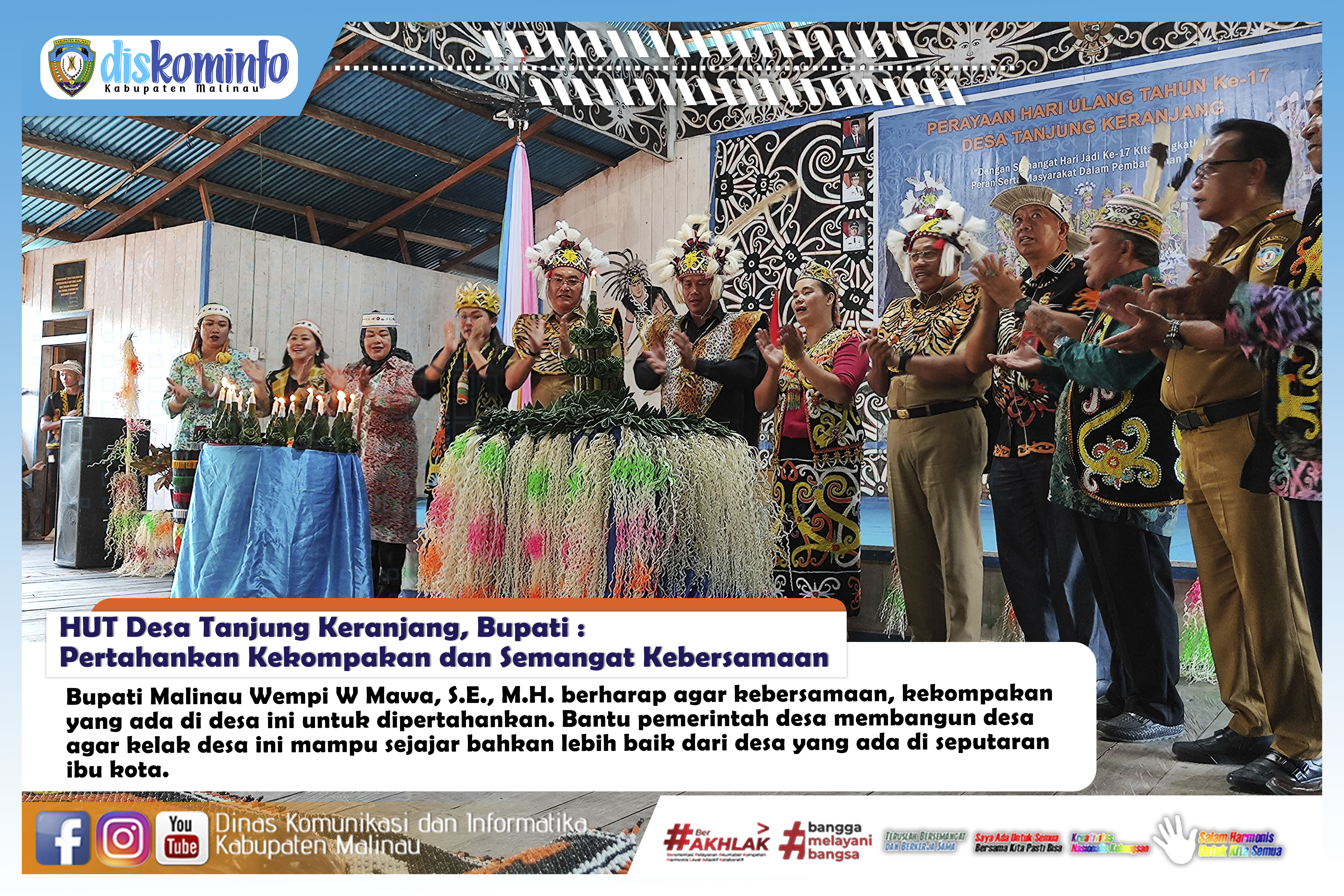 HUT Desa Tanjung Keranjang, Bupati : Pertahankan Kekompakan dan Semangat Kebersamaan