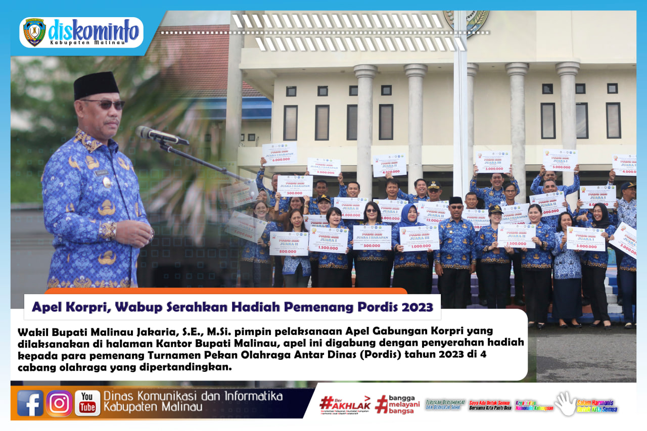 Apel Korpri, Wabup Serahkan Hadiah Pemenang Pordis 2023