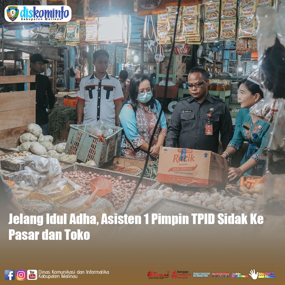 Jelang Idul Adha, Asisten 1 Pimpin TPID Sidak Ke Pasar dan Toko