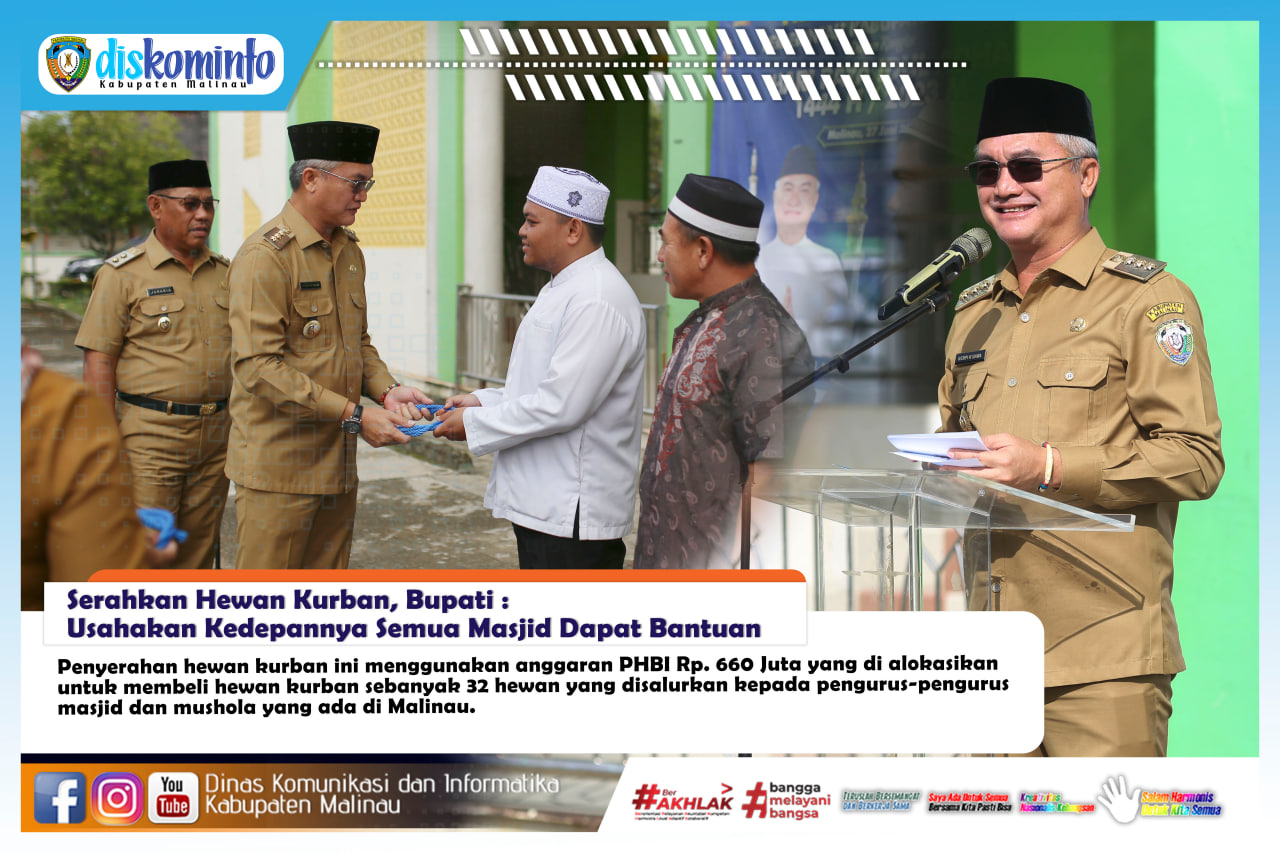 Serahkan Hewan Kurban, Bupati : Usahakan Kedepannya Semua Masjid Dapat Bantuan