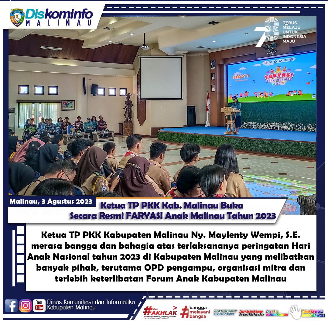 Ketua TP PKK Kab. Malinau Buka Secara Resmi FARYASI Anak Malinau Tahun 2023