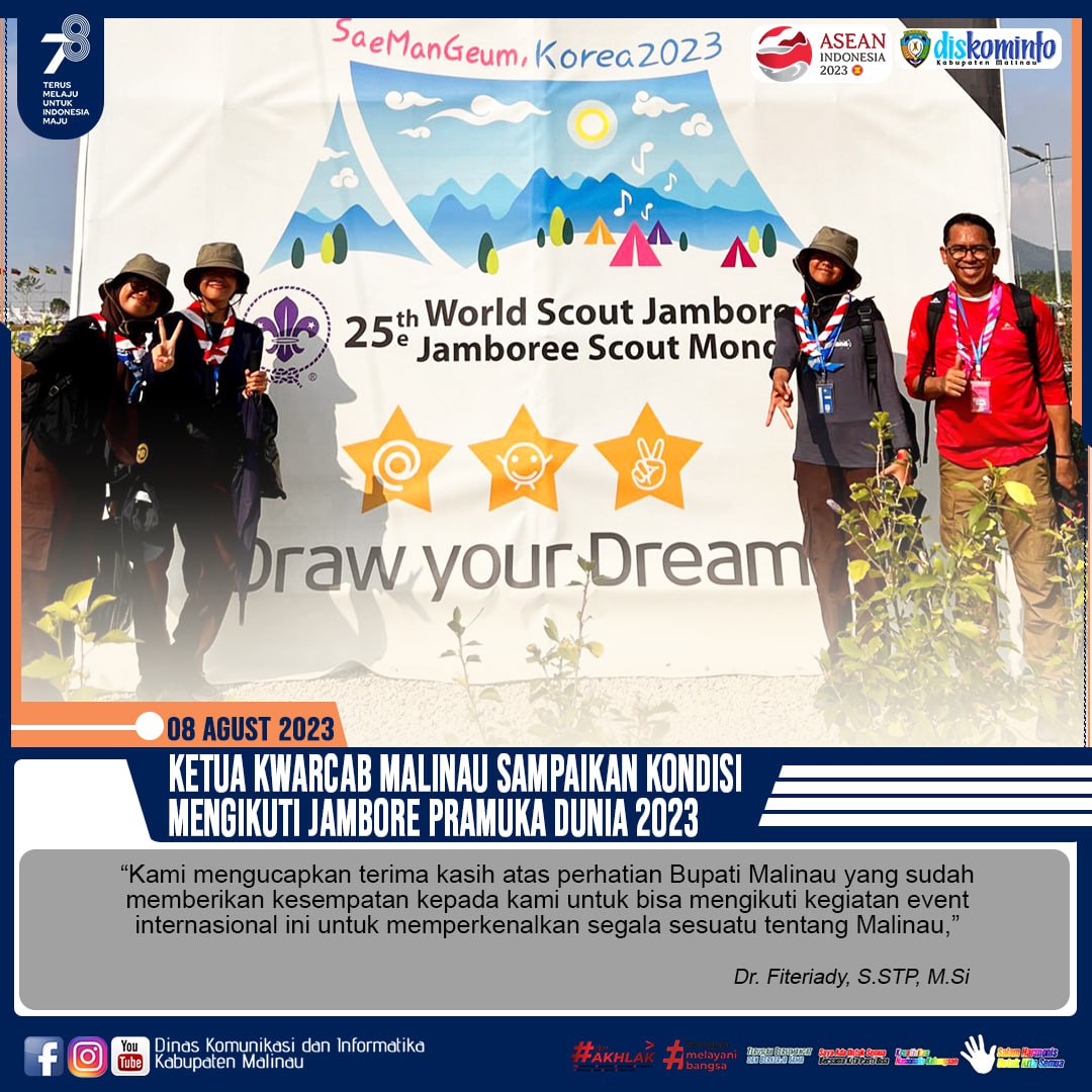 Ketua Kwarcab Malinau Sampaikan Kondisi Mengikuti Jambore Pramuka Dunia 2023
