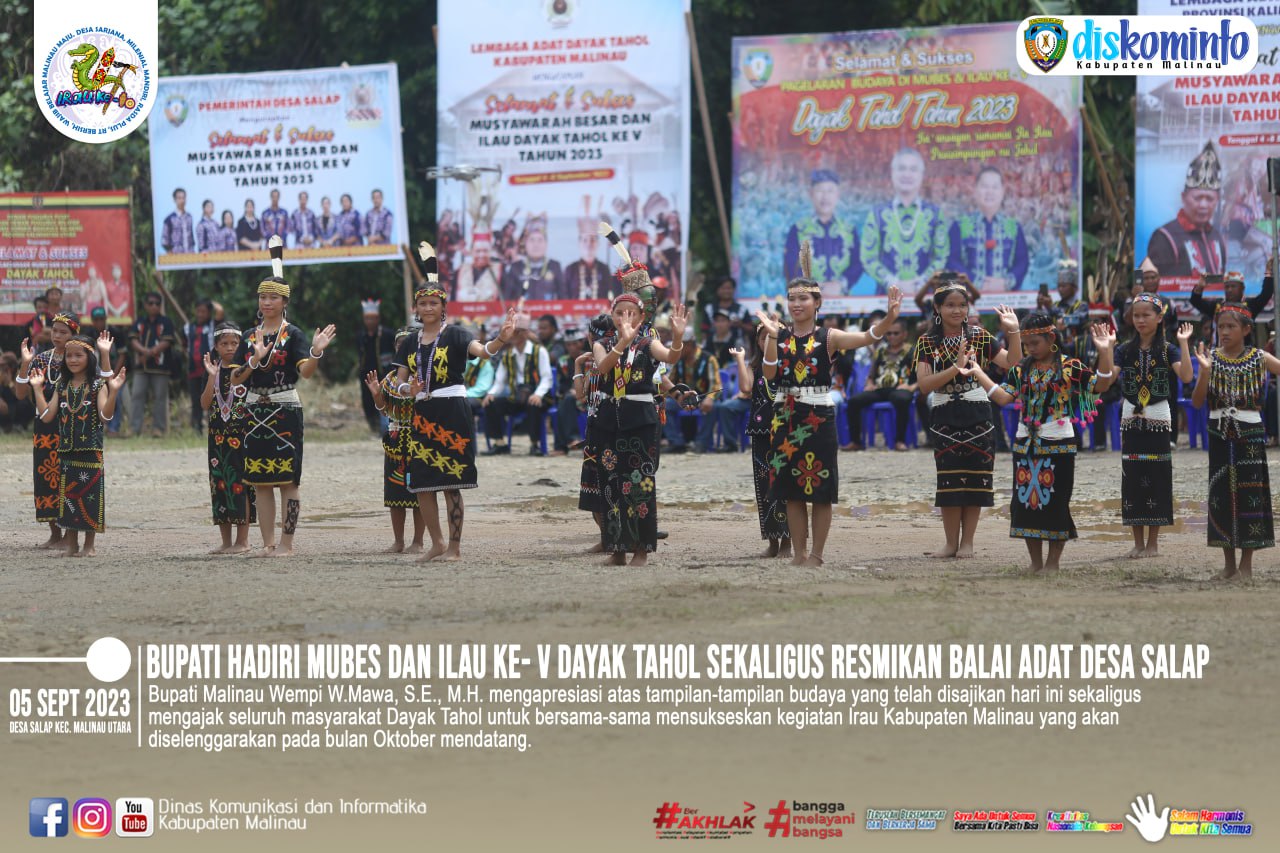 Bupati Hadiri Mubes dan Ilau Ke- V Dayak Tahol Sekaligus Resmikan Balai Adat Desa Salap